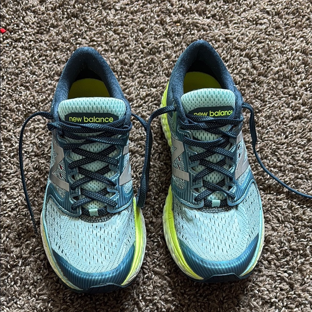 New Balance Blue and Green Running Shoes